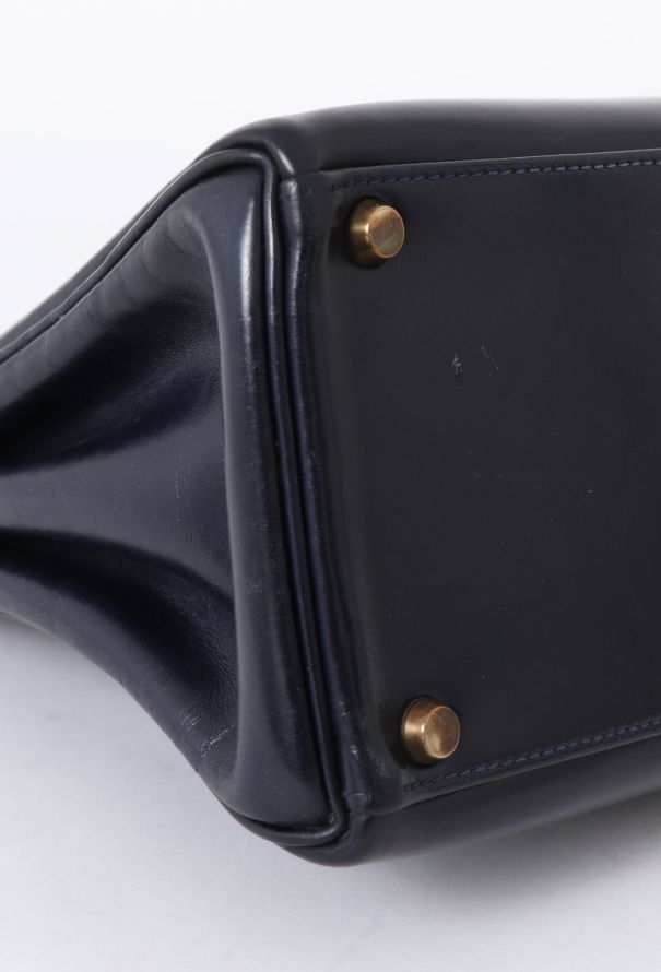 Hermès Kelly 28 Retourné in Navy Box Leather – Late 60s / Early 70s - 10
