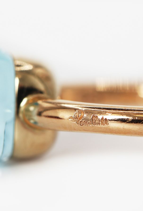 Pomellato 18k Rose Gold & Sky Blue Topaz Nudo Ring - 5 Pomellato 18k Rose Gold & Sky Blue Topaz Nudo Ring - 5