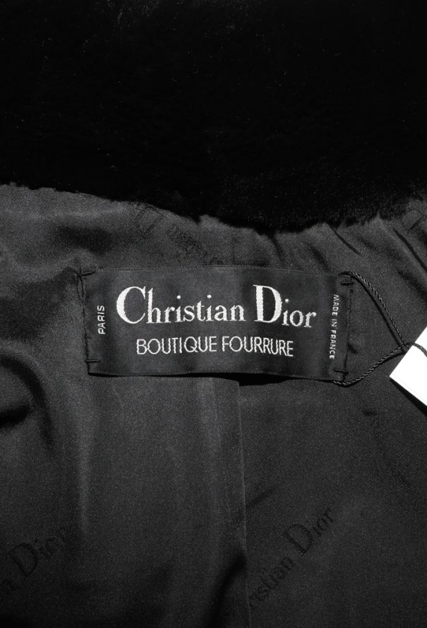 Dior Shearling Mosaic Fur Coat, 1980s - 7