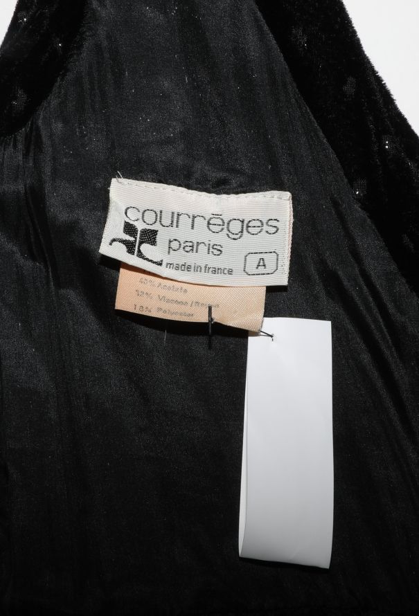 Courrèges 1960s Velvet Lamé Dress - 5