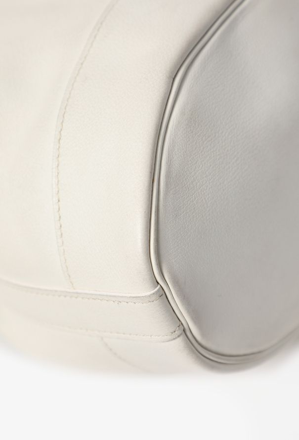 Hermès Vintage White Courchevel Market Bag - 10