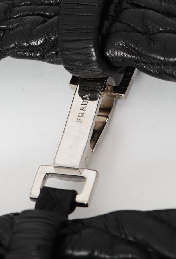 Prada Early 2000s Ruched Lambskin Gloves - 4