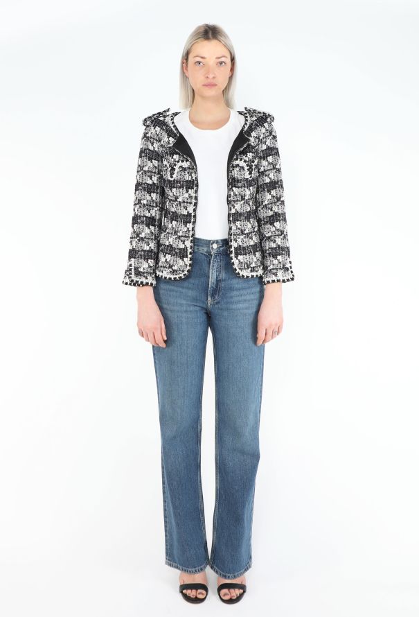 Chanel 2006 Striped Trim Tweed Jacket - 3