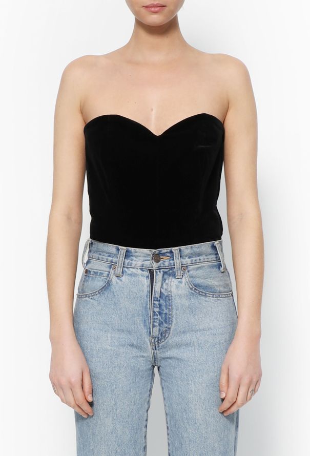 Exquisite Vintage Guy Laroche '80s Velvet Bustier - 1