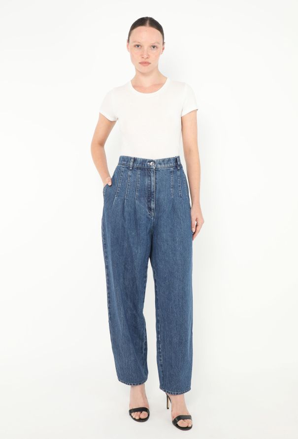 Chanel S/S 2020 Stitched Barrel Jeans - 4