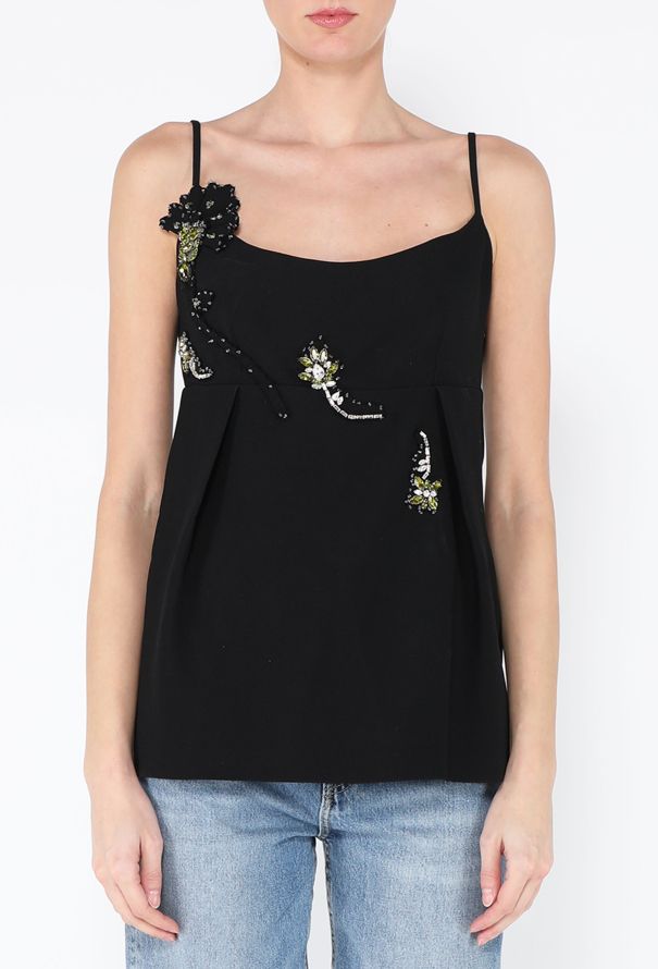 Prada F/W 2015 Floral Applique Top - 1