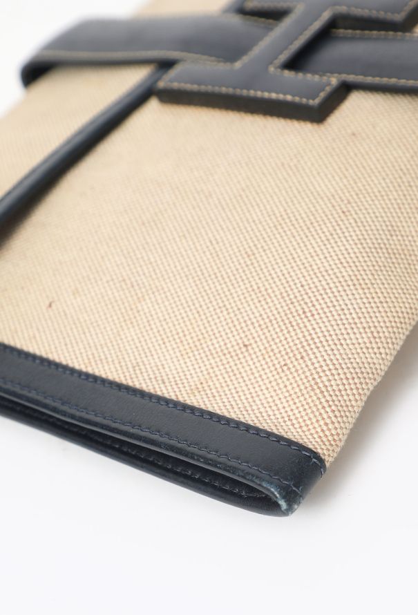 Hermès '70s Toile H & Box Jige Clutch - 7