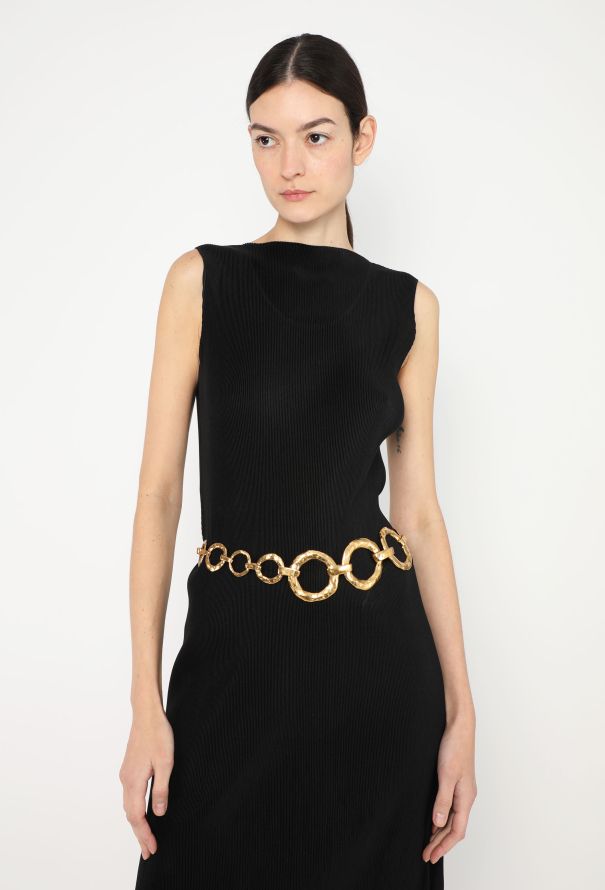 Saint Laurent '90s Hammered Chainlink Belt - 1