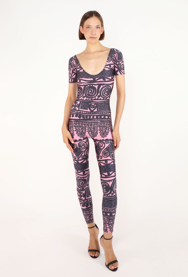 Christian Lacroix Graphic Printed Jumpsuit, 1993 - 2