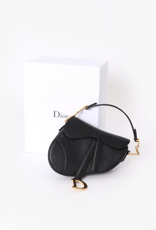 Dior Black Mini Saddle Bag - 11 Dior Black Mini Saddle Bag - 11