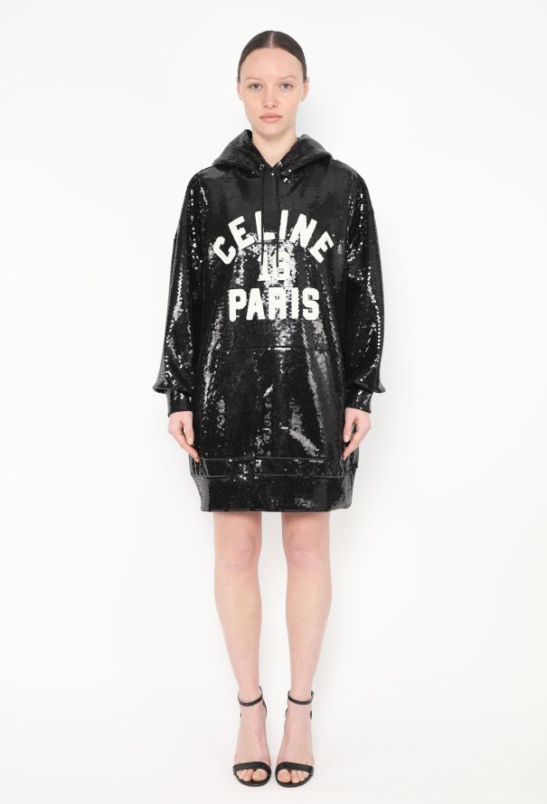 Céline 2022 Iridescent Sequin Varsity Hoodie - 1