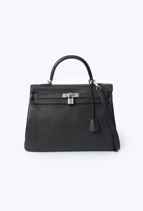 Hermès Black Togo Kelly Retourné 35 - 3
