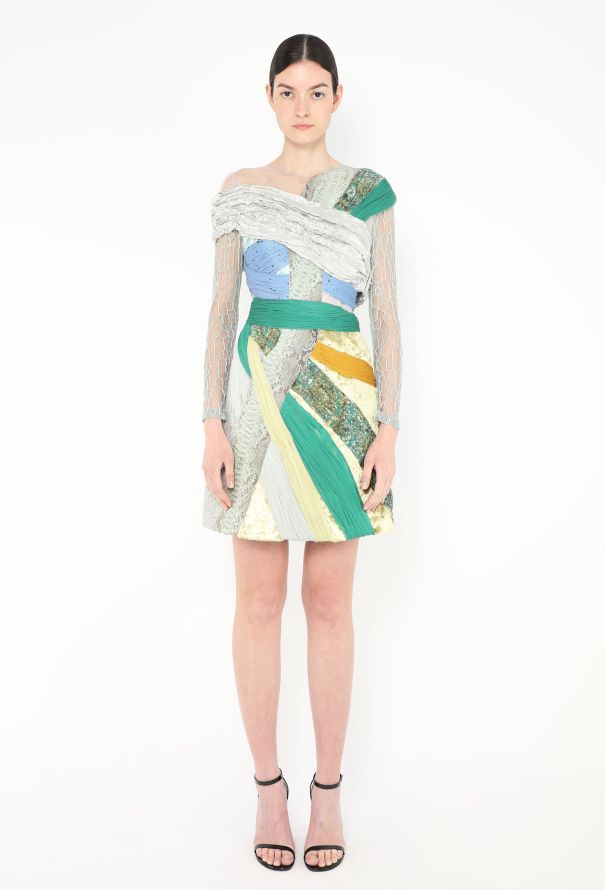 Rodarte F/W 2009 One-Shoulder Patchwork Dress - 3