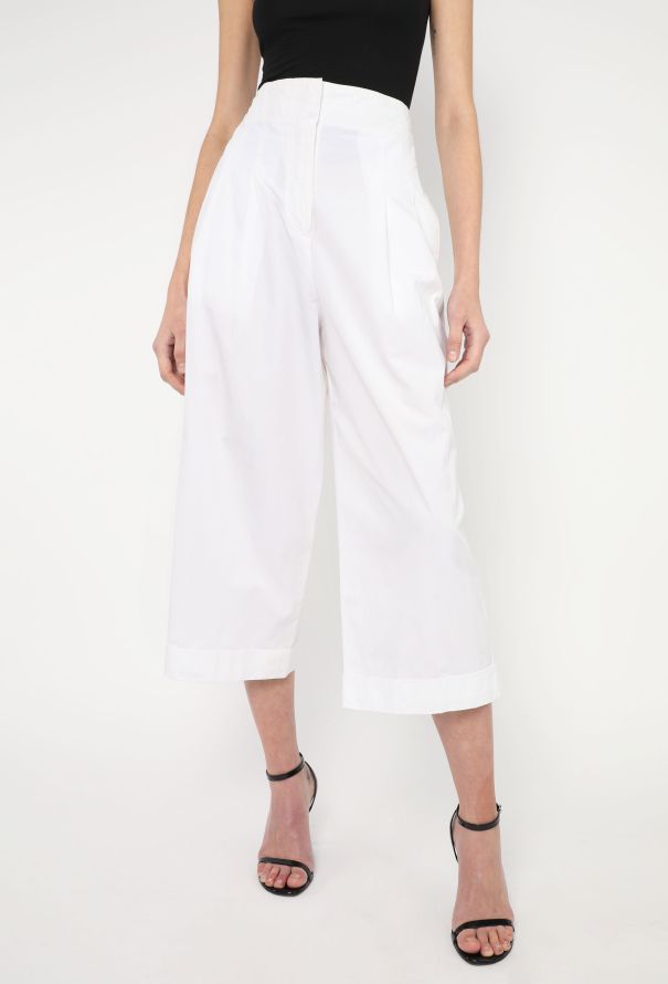 Céline Pleated Cotton Culottes - 2 Céline Pleated Cotton Culottes - 2