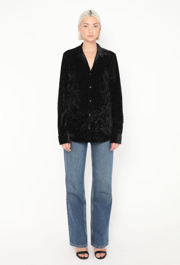 Dries Van Noten 2020 Crushed Velvet Shirt - 2 Dries Van Noten 2020 Crushed Velvet Shirt - 2
