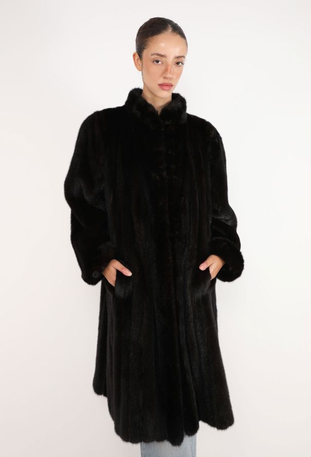 Saint Laurent Vintage Mink Fur Coat - 1
