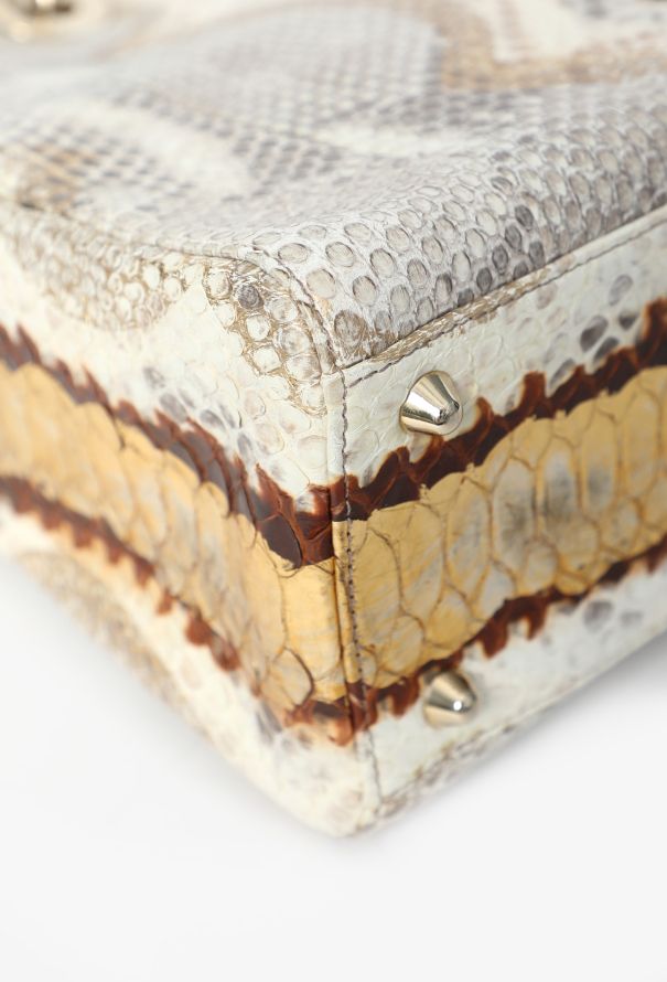 Dior Metallic Python Lady Dior Large Bag - 9