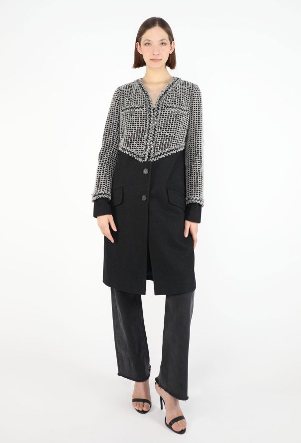 Chanel F/W 2011 Gripoix Tweed Hybrid Coat - 5