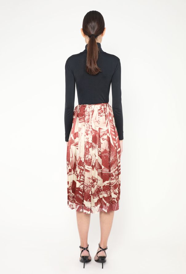 Céline S/S 2018 Factory Print Silk Skirt - 5 Céline S/S 2018 Factory Print Silk Skirt - 5