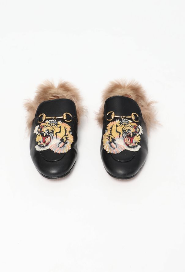 Gucci F/W 2015 Embroidered Princetown Mules - 4
