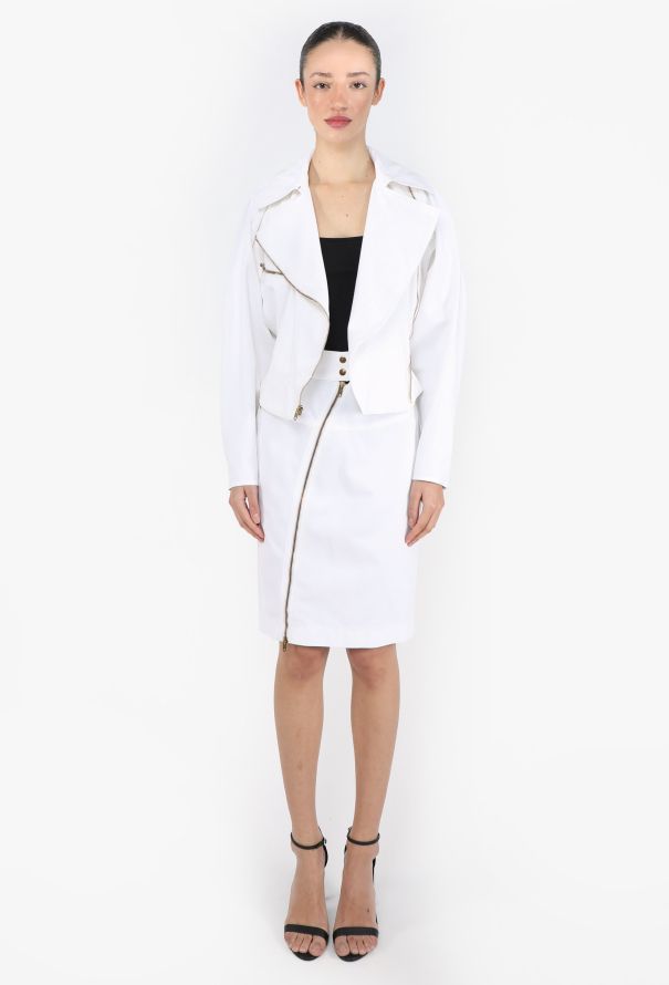 Alaïa ICONIC 1986 Denim Biker Ensemble - 2