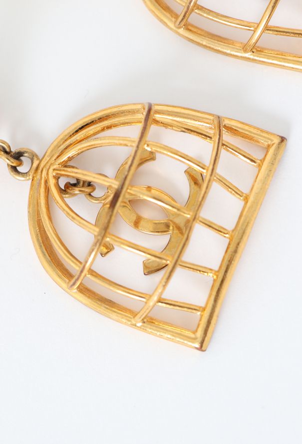 Chanel ICONIC 1993 Birdcage 'CC' Clip Earrings - 4 Chanel ICONIC 1993 Birdcage 'CC' Clip Earrings - 4