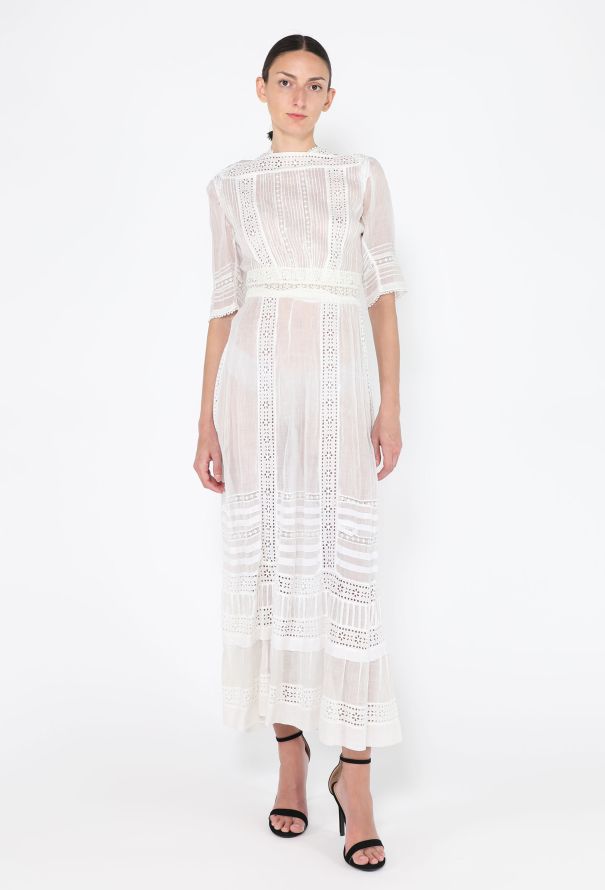 Antique Broderie Anglaise Dress - 2
