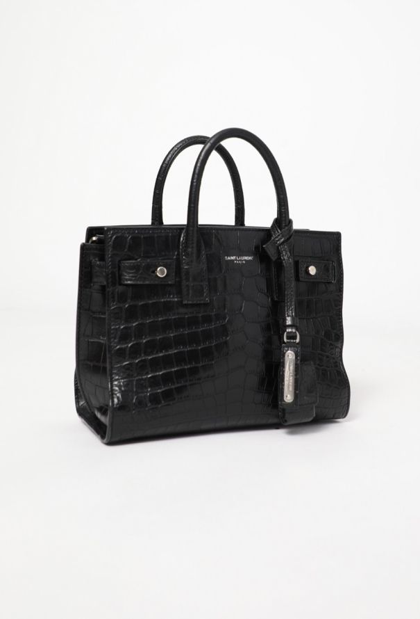 Saint laurent croc embossed online