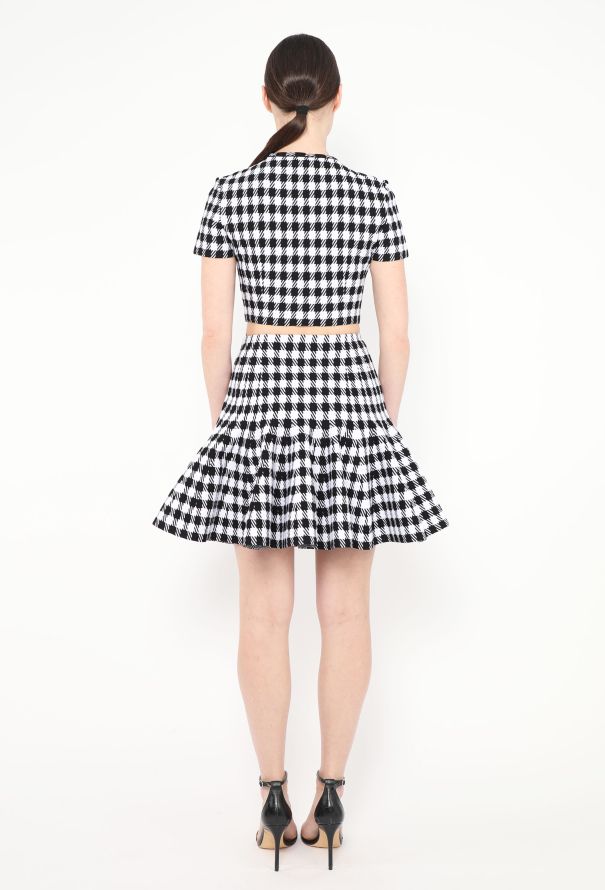 Alaïa F/W 2022 Houndstooth Peplum Set - 5