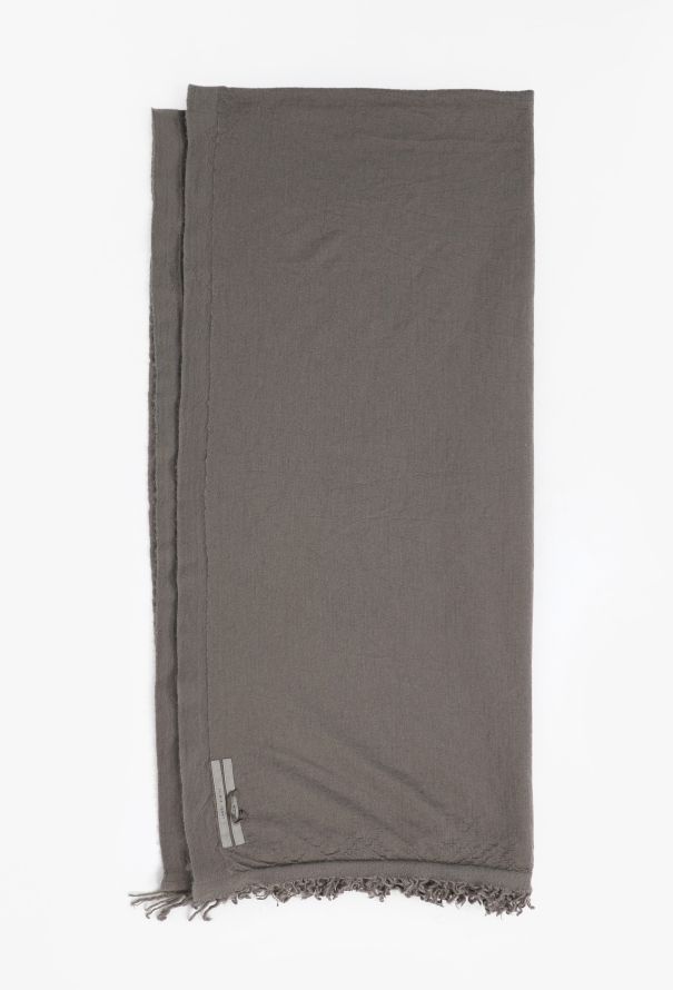 Rick Owens Frayed Cashmere & Silk Scarf - 3