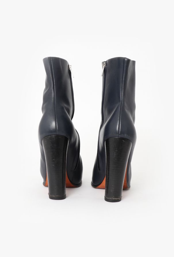Céline F/W 2013 Navy Leather Boots - 5