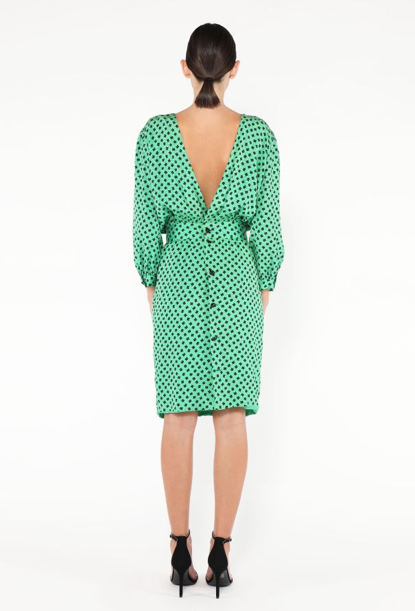 Valentino '90s Clover Print Silk Dress - 2