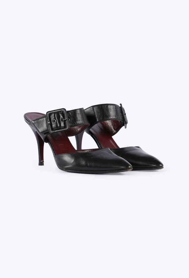 Chanel Leather Buckle Mules, 2003 - 2