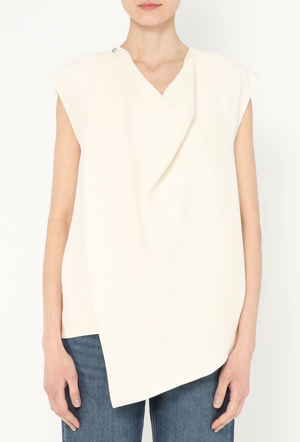 Céline Asymmetrical Draped Wrap Top - 1