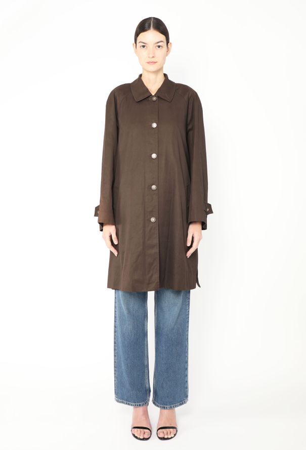 Chanel '80s Gabardine Cashmere-Lined Raincoat - 5