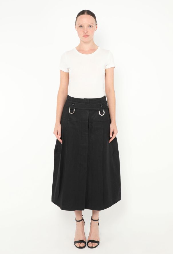 Céline 2016 Belted Linen Skirt - 1