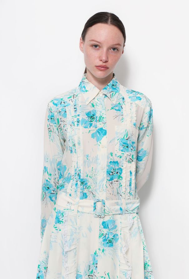 Prada F/W 2017 Floral Silk Lace Dress - 1