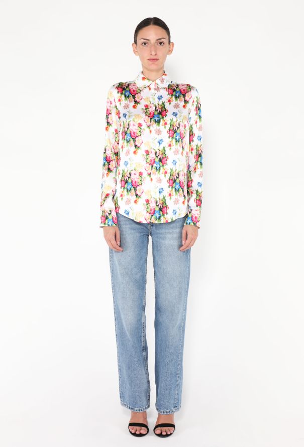 Loewe F/W 2024 Floral Silk Blouse - 5