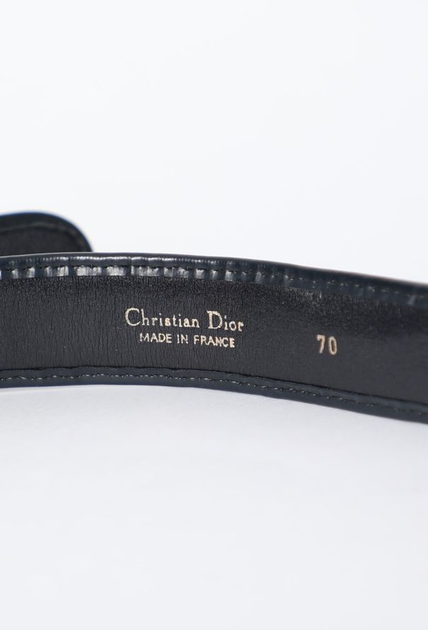 Dior '90s Monogram Canvas & Leather Belt - 4