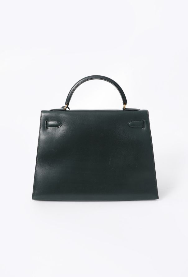 Hermès Vintage Vert Foncé Box Kelly Sellier 32 - 6