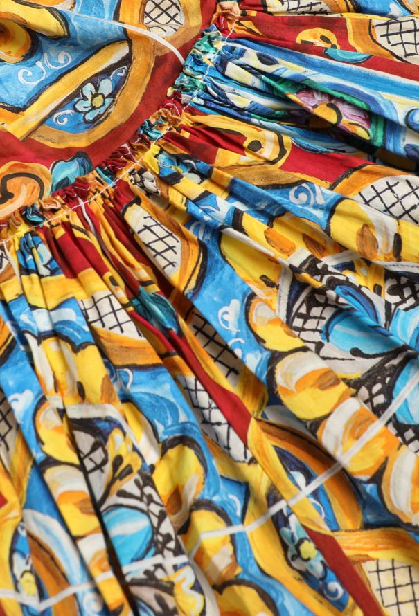 Dolce & Gabbana Maiolica Mosaic Cotton Dress - 6