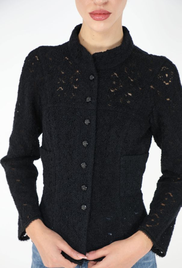 Chanel F/W 2009 Embroidered Camélia Lace Top - 4