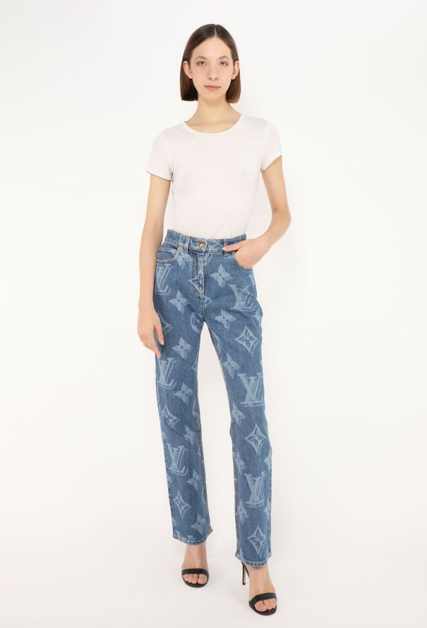 Louis Vuitton 2024 Blur Monogram Denim Jeans - 3