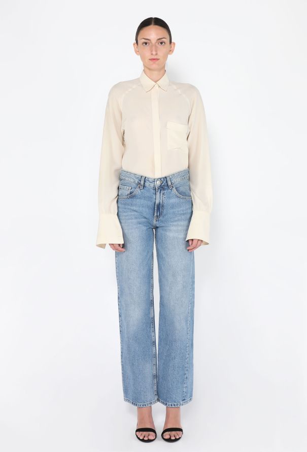 Chanel Classic Silk Button Down Blouse - 3
