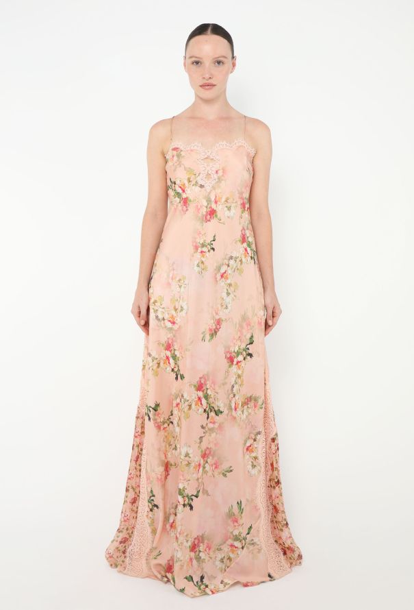 Alberta Feretti 2019 Silk Lace Gown - 1