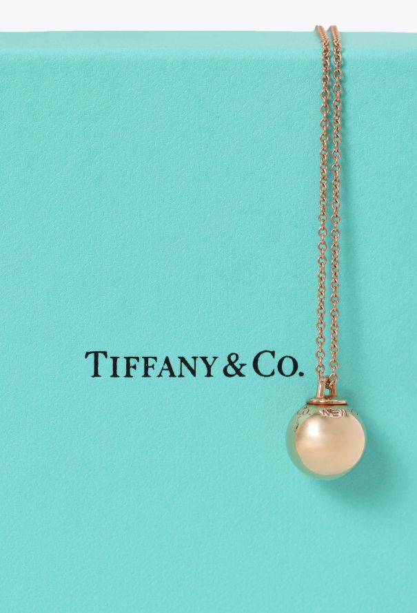 Tiffany & Co 18k Rose Gold Ball Pendant Necklace - 2 Tiffany & Co 18k Rose Gold Ball Pendant Necklace - 2
