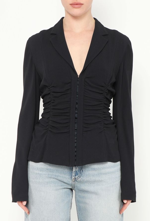 Prada Early 2000s Ruched Corset Top - 1