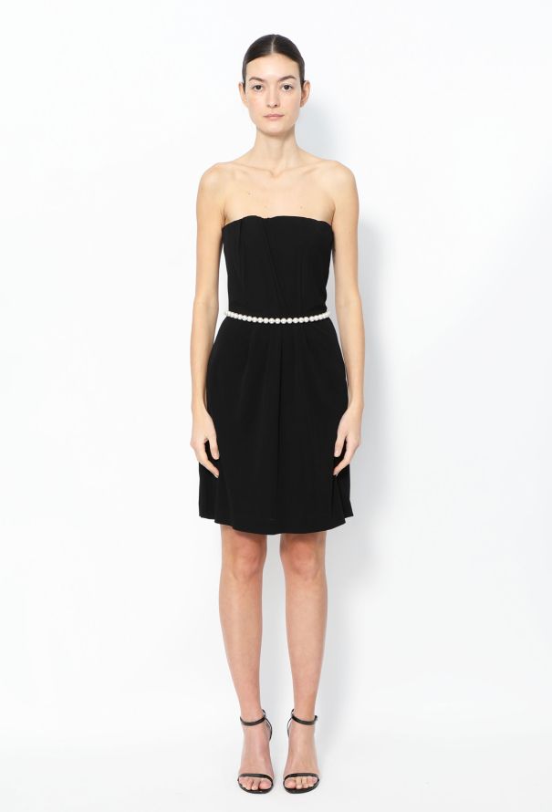 Chanel 2009 Pearl Trim Bustier Dress - 3