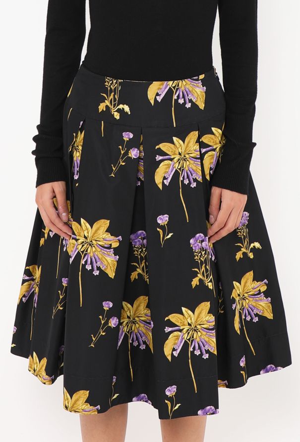 Prada Resort 2008 Floral Taffeta Skirt - 3