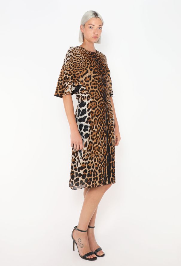 Saint Laurent Silk Leopard Print Dress - 3